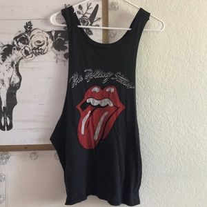razor back tank top with Rolling Stones symbol